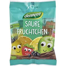 Jeleuri acrisoare cu fructe vegane, eco - 100 g
