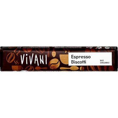 Baton bio de ciocolata espresso biscotti - 40 g