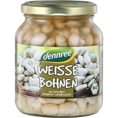 Fasole alba bio la borcan - 340 g