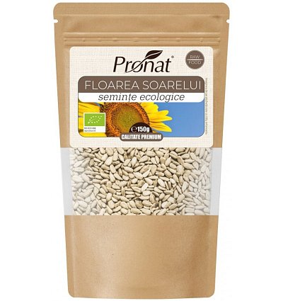 Seminte de floarea soarelui bio, 150g