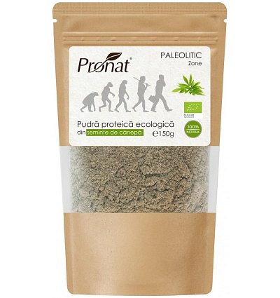 Pudra proteica bio din seminte de canepa, 150g