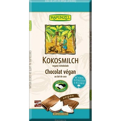 Ciocolata bio cu lapte de cocos vegana - 80 g