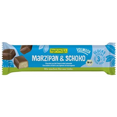 Baton bio martipan cu glazura din lapte integral - 50 g