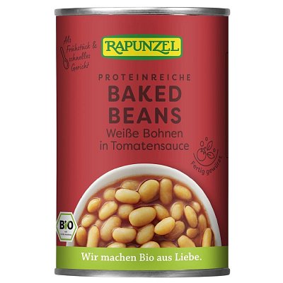 Fasole alba bio in sos de rosii la conserva - 400 g