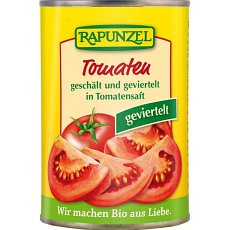 Tomate cojite si taiate in patru la conserva - 400 g