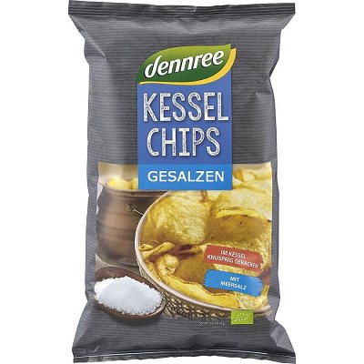 Chipsuri bio de cartofi cu sare - 125 g