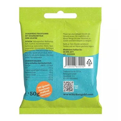 Jeleuri din fructe cu xilitol in forma de pisicute, 50g