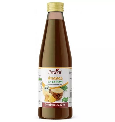 Suc de ananas 100%, bio, 330ml