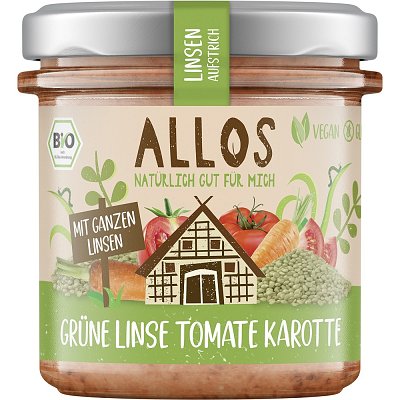 Crema tartinabila din linte verde tomate si morcovi fara gluten - 140 g