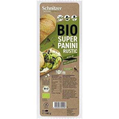 Super panini bio rustic 2 bucati fara gluten - 180 g
