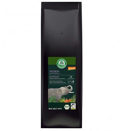 Cafea bio boabe, expresso Kaapi Kerala - Selectie Arabica si Robusta, 1000 g