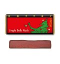 Ciocolata neagra vegana bio umpluta cu ganache de vin rosu jingle bells rock, 70g