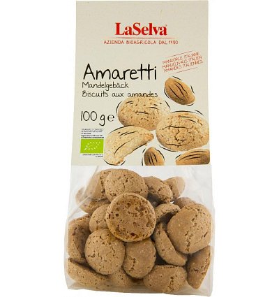 Amaretti bio crocant cu migdale, 100g