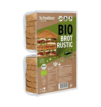 Paine bio neagra de toast, fara gluten, 430g schnitzer glutenfree