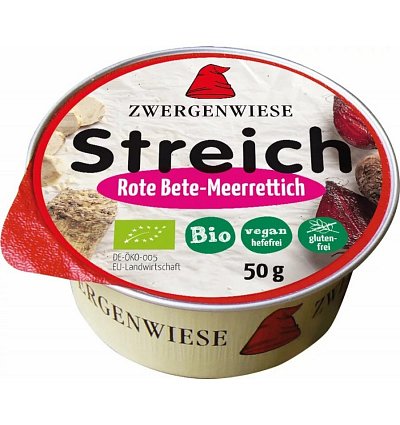 Crema tartinabila bio vegetala cu sfecla rosie si hrean, 50g