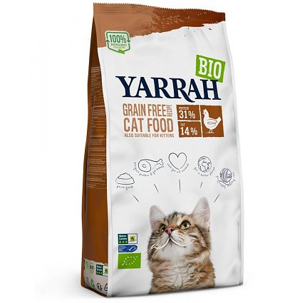 Hrana uscata bio pentru pisici, cu peste, 31% proteina si 14% grasimi, fara cereale, 800g
