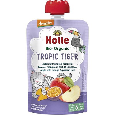 Piure bio de mere cu mango si fructul pasiunii pentru copii 8 luni - 100 g