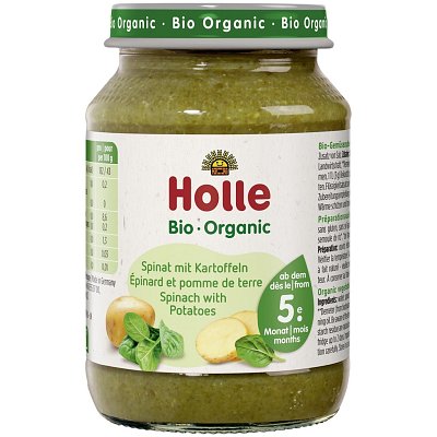 Piure de spanac bio cu cartofi fara gluten pentru copii 5 luni - 190 g