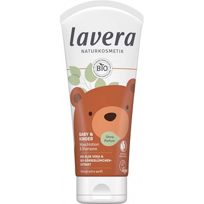 Sampon si gel de dus cu aloe vera bio pentru copii fara parfum - 200 ml