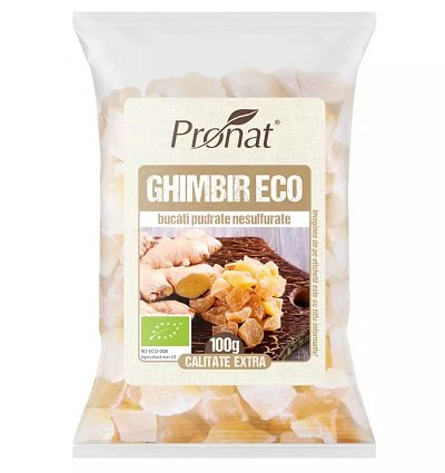 Ghimbir bio pudrat bucati, 100g