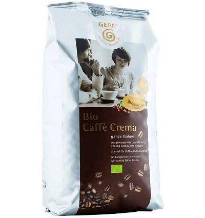 Cafea bio boabe crema, 1000 g