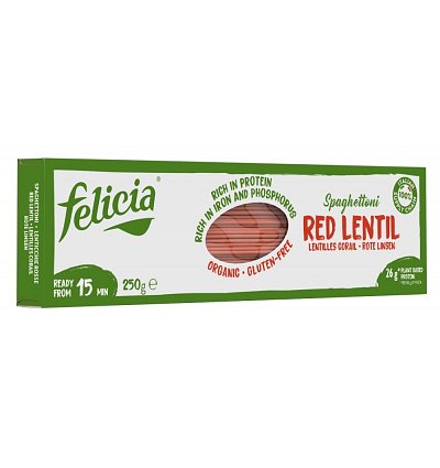 Spaghetti bio din linte rosie 250g