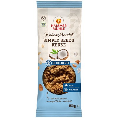 Biscuiti crocanti din ovaz cu migdale si cocos fara gluten, eco - 150 g