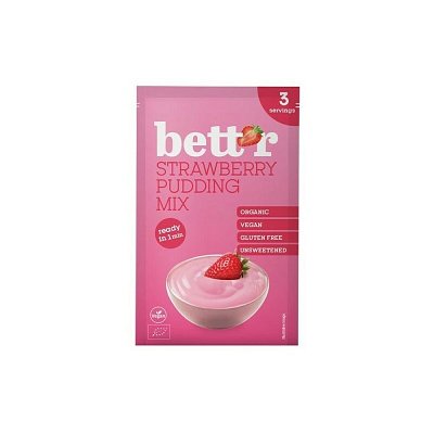 Mix pentru budinca cu capsuni bio 30g Bettr