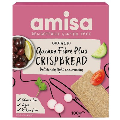 Crispbread cu quinoa fibre plus bio 100g Amisa