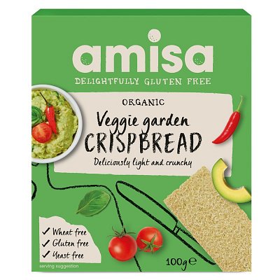 Crispbread veggie garden bio 100g Amisa