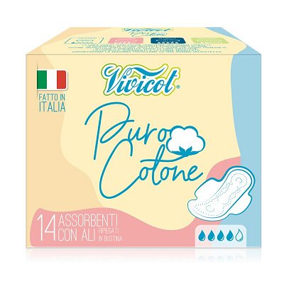 Absorbante de zi din bumbac hipoalergenic 4 picaturi 14buc Vivicot