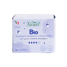 Absorbante de zi fara aripioare din bumbac compostabil 4 picaturi 14buc Vivicot