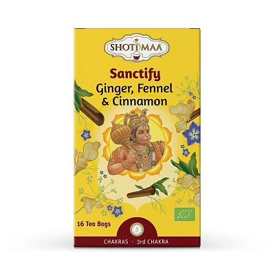 Ceai chakras - sanctify - ghimbir, fenicul si scortisoara bio 16dz x 2g 32g Shotimaa