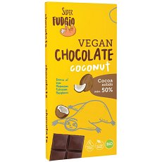 Ciocolata cu cocos, bio, 80g, Super Fudgio