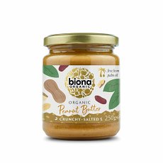 Crema de arahide crunchy bio cu sare 250g Biona