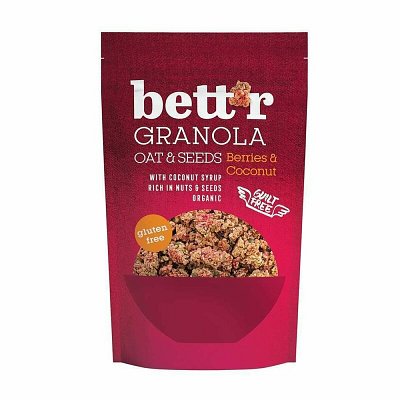 Granola cu fructe de padure si cocos bio 300g Bettr