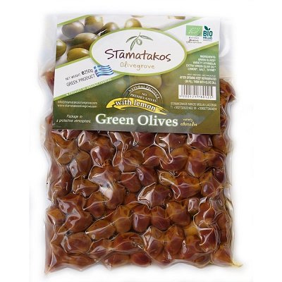 Masline verzi vidate bio 250g Stamatakos Olivegrove